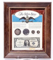 Coin Framed "The Silver Story" W/ Silver Coins