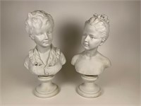 2 Parian Ware Busts