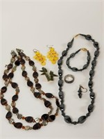 Hematite & costume jewelry lot