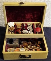 Vintage Small Jewelry Box Full
