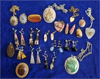 Lot Of Agate & Other Polished Stone Jewelry