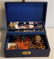 Small Vintage Jewelry Box Full!