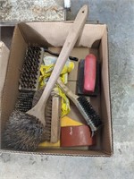 Brushes;  Several types of brushes.  Wire, scrub