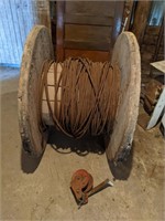 Wooden Spool & Cable