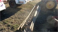 Wooden extension ladder & planks