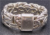 Sterling Silver Braided Band - Size 7