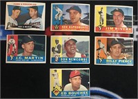 Lot of 7 1960 Topps Baseball Cards