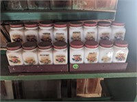 Glass Spice Containers & Rack
