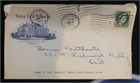 Stamped 1962 Maple Leaf Gardens Signature Envelope