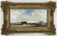 Antique Oil On Canvas Painting (English c.1875)