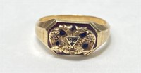 14K Gold Masonic Ring 2.8g