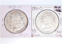 Coin 2 Key Date Morgan Silver Dollars