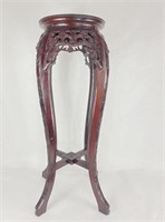 Chinese Rosewood Marble Top Stand 36" Tall