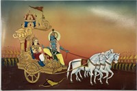 Hindu Painting On Board 24"x16"
