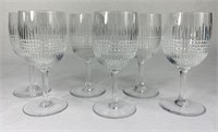 (6) Baccarat Nancy 6 5/8" Tall Wine Water Goblet