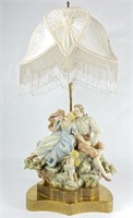 Vintage Capodimonte Style Figural Lamp