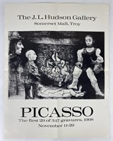 Scarce 1968 Picasso Poster J.L Hudson Gallery
