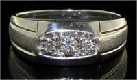 10kt Gold 3 Stone Diamond Wedding Ring