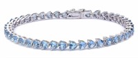Beautiful 16.00 ct Aquamarine Heart Bracelet
