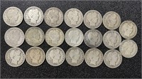 Mixed Date Barber SIlver Half Dollar Roll