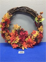 Fall Wreath With Leaves