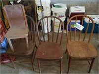 Wooden Chairs- Lot of Four(40