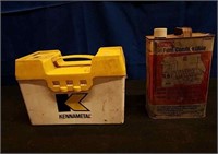 Kennametal Battery Box, Coleman Fuel 1 Gal.