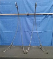 2 Wrought Iron Plant Stands 38"