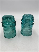 2 Antique Glass Insulators