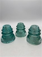 2 Antique Glass Insulators