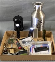 Box: Camping Gear; Stainless Steel Bottle & Flask;