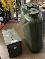 Metal Ammunition Box; NATO 2001 Jerry Can 20 L