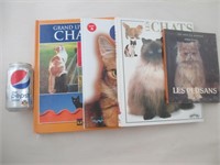 4 Livres Grand Format sur les Chats, En Français,