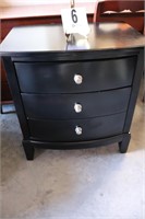 Black Bow Front Chest/Night Stand 26x18x28"