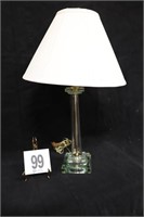 26" Tall Lamp with Shade, Glass Bottom