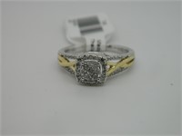 Two Tone Gold & Diamond Ring NEW
