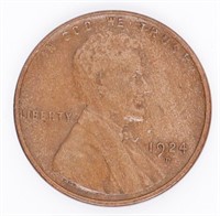 Coin 1924-D United States Lincoln Cent In XF