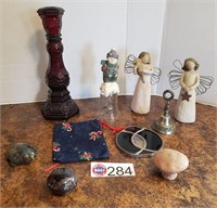 (2) WILLOW TREE, AVON RUBY CANDLESTICK & MORE