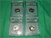 4 1964 Silver Quarters