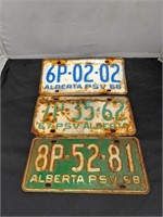 Alberta License Plates 1966 - 1968