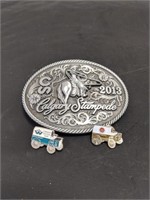 2013 Calgary Stampede Buckle & Chuck Wagon pins