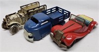 Lot of (3) Vintage Toy Cars and Trucks