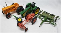 Lot of 1/16 Scale Tractors For Parts or Repair.