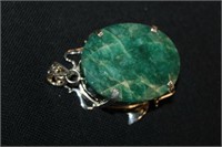379.79 CTS Emerald mounted in Sterling Silver