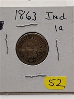 VG 1863 Indian Head Penny