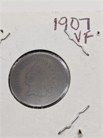 VF 1907 Indian Head Penny
