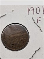 Fine 1901 Indian Head Penny