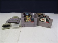 (6) Super Nintendo Game Cartridges & More