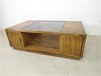 Drexel Heritage Brand Wood Coffee Table w/ Glass
