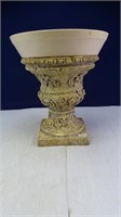 Brown Tone Embossed Flower Pot